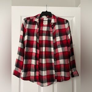 American Eagle Outfitters Red and Black Checkered Shirt